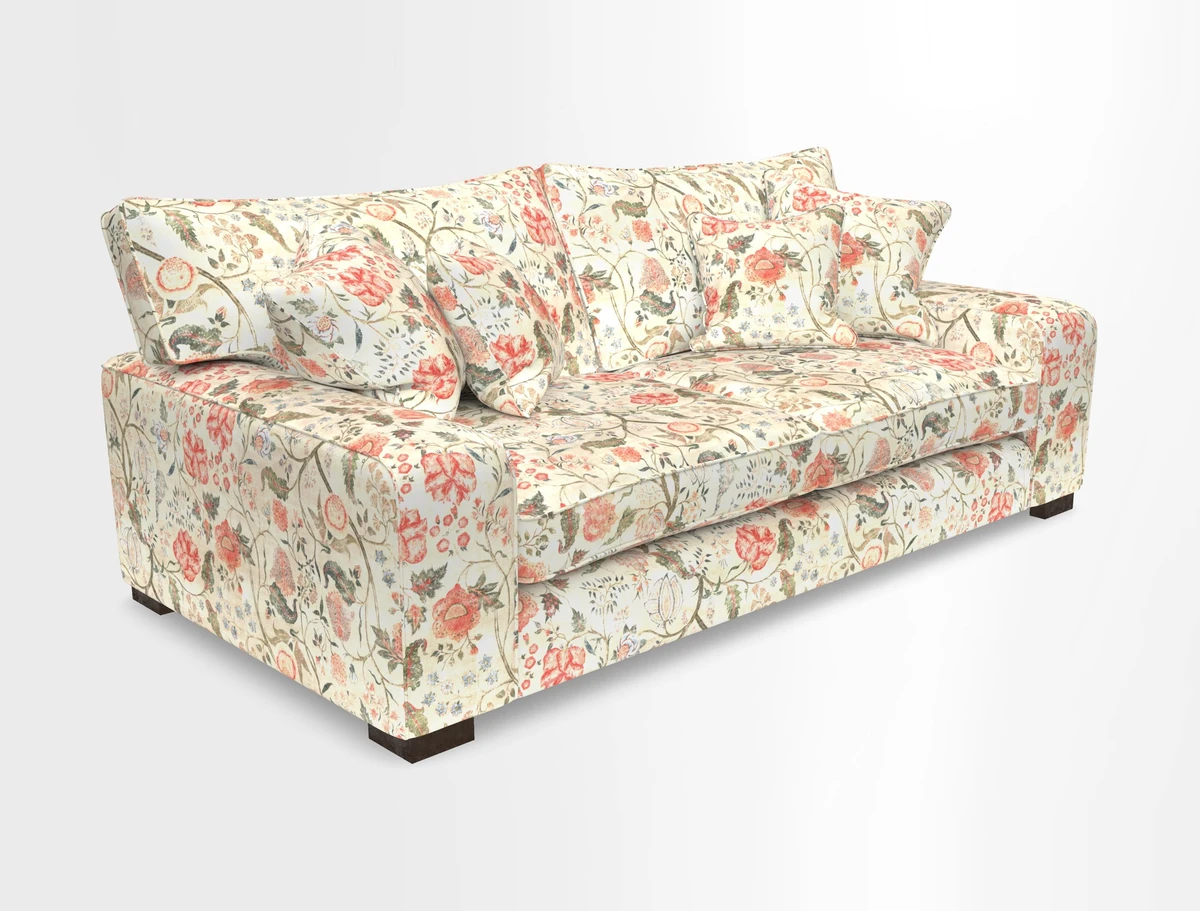 Richmond 3 Seater Sofa in Large Sussex Gingham Large Forest