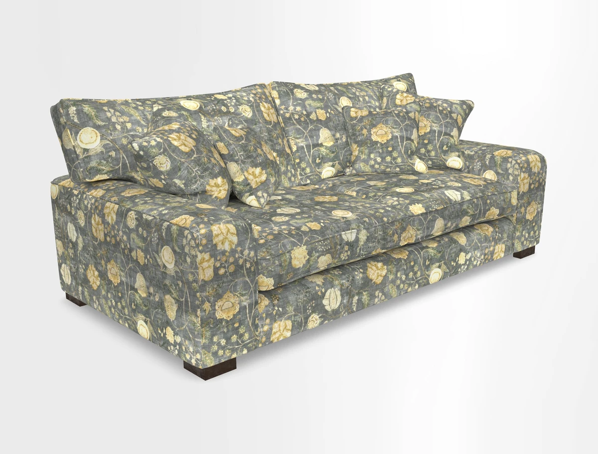 Richmond 3 Seater Sofa in Large Sussex Gingham Large Forest