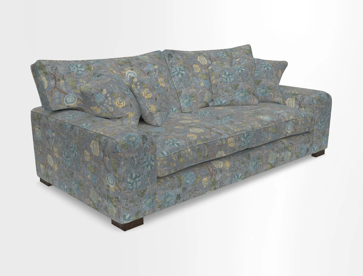 Richmond 3 Seater Sofa in Large Sussex Gingham Large Forest