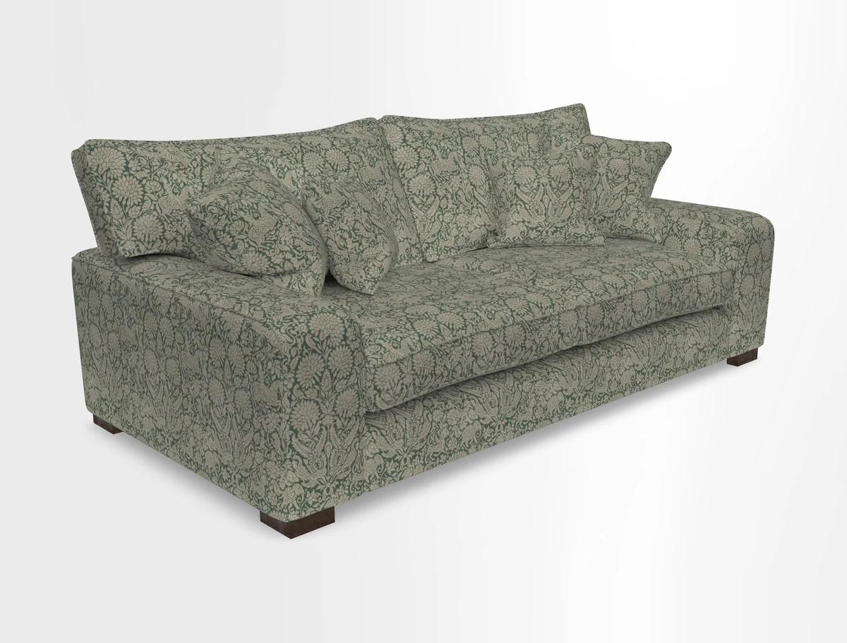 Richmond 3 Seater Sofa in Large Sussex Gingham Large Forest