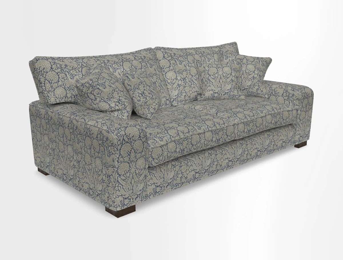 Richmond 3 Seater Sofa in Large Sussex Gingham Large Forest