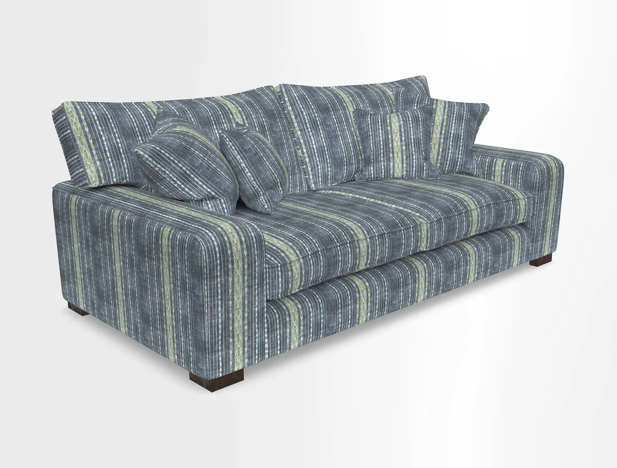 Richmond 3 Seater Sofa in Large Sussex Gingham Large Forest