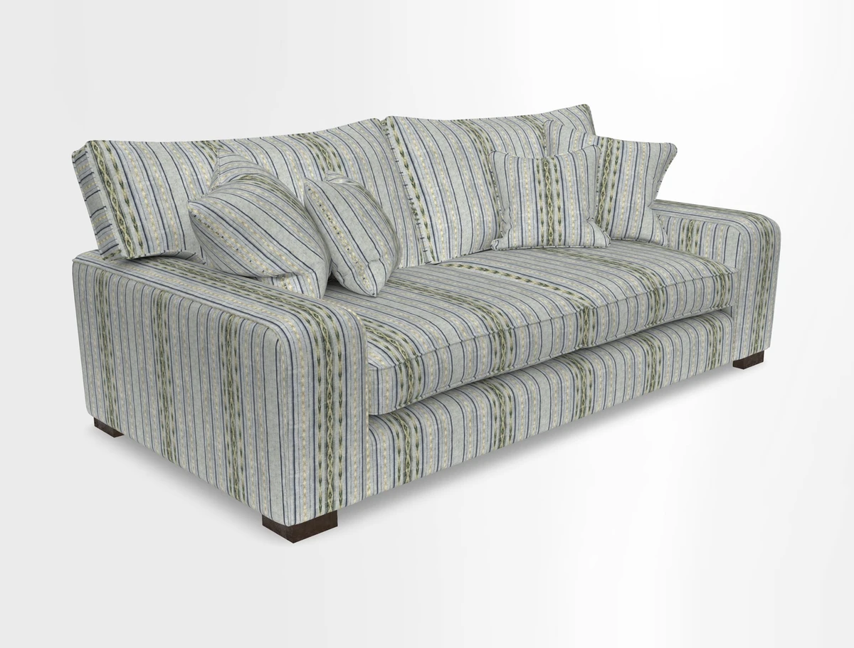 Richmond 3 Seater Sofa in Large Sussex Gingham Large Forest
