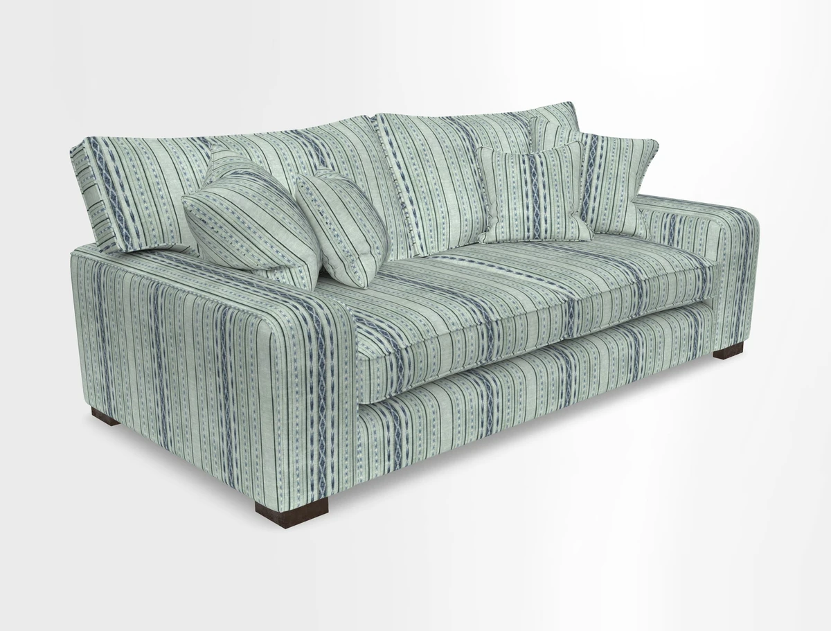 Richmond 3 Seater Sofa in Large Sussex Gingham Large Forest