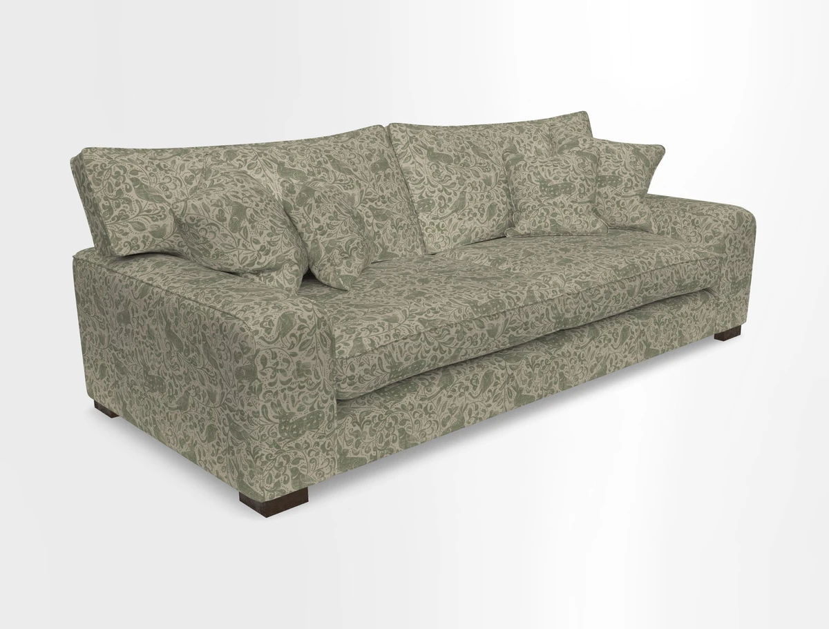 Richmond 3 Seater Sofa in Large Sussex Gingham Large Forest