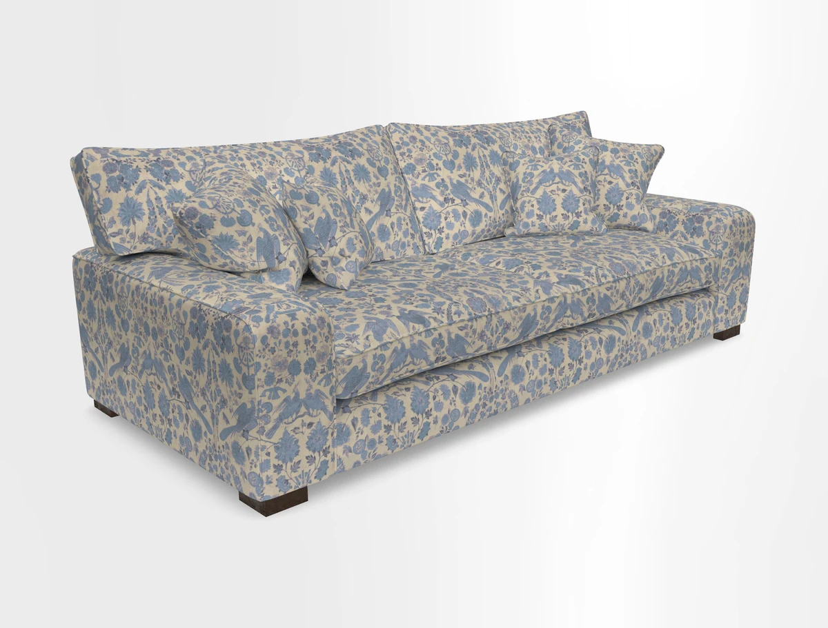 Richmond 3 Seater Sofa in Large Sussex Gingham Large Forest
