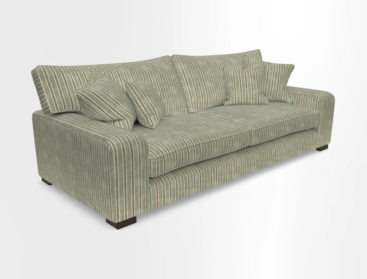 Richmond 3 Seater Sofa in Large Sussex Gingham Large Forest