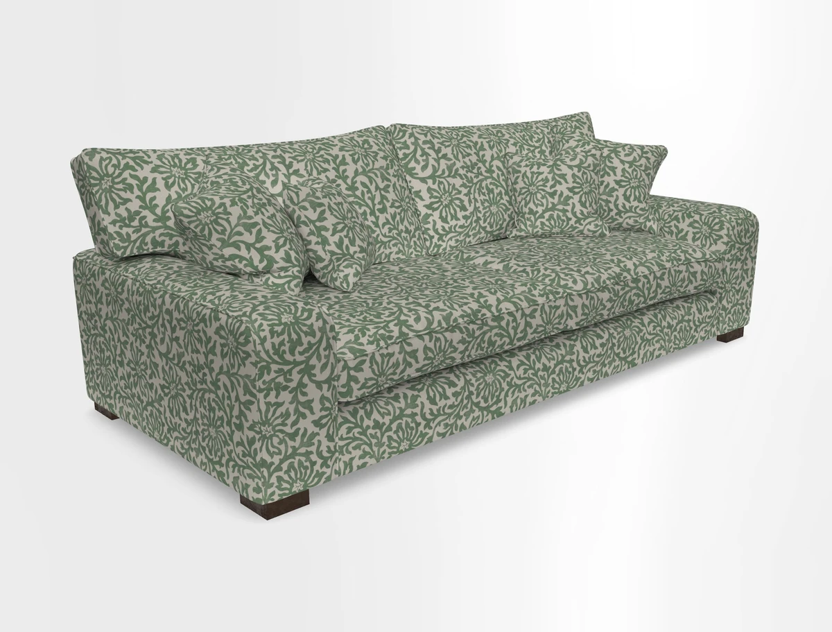 Richmond 3 Seater Sofa in Large Sussex Gingham Large Forest