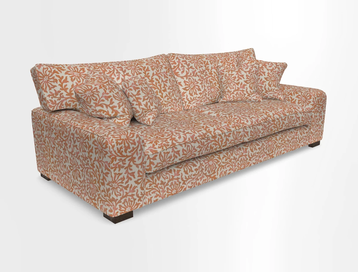 Richmond 3 Seater Sofa in Large Sussex Gingham Large Forest
