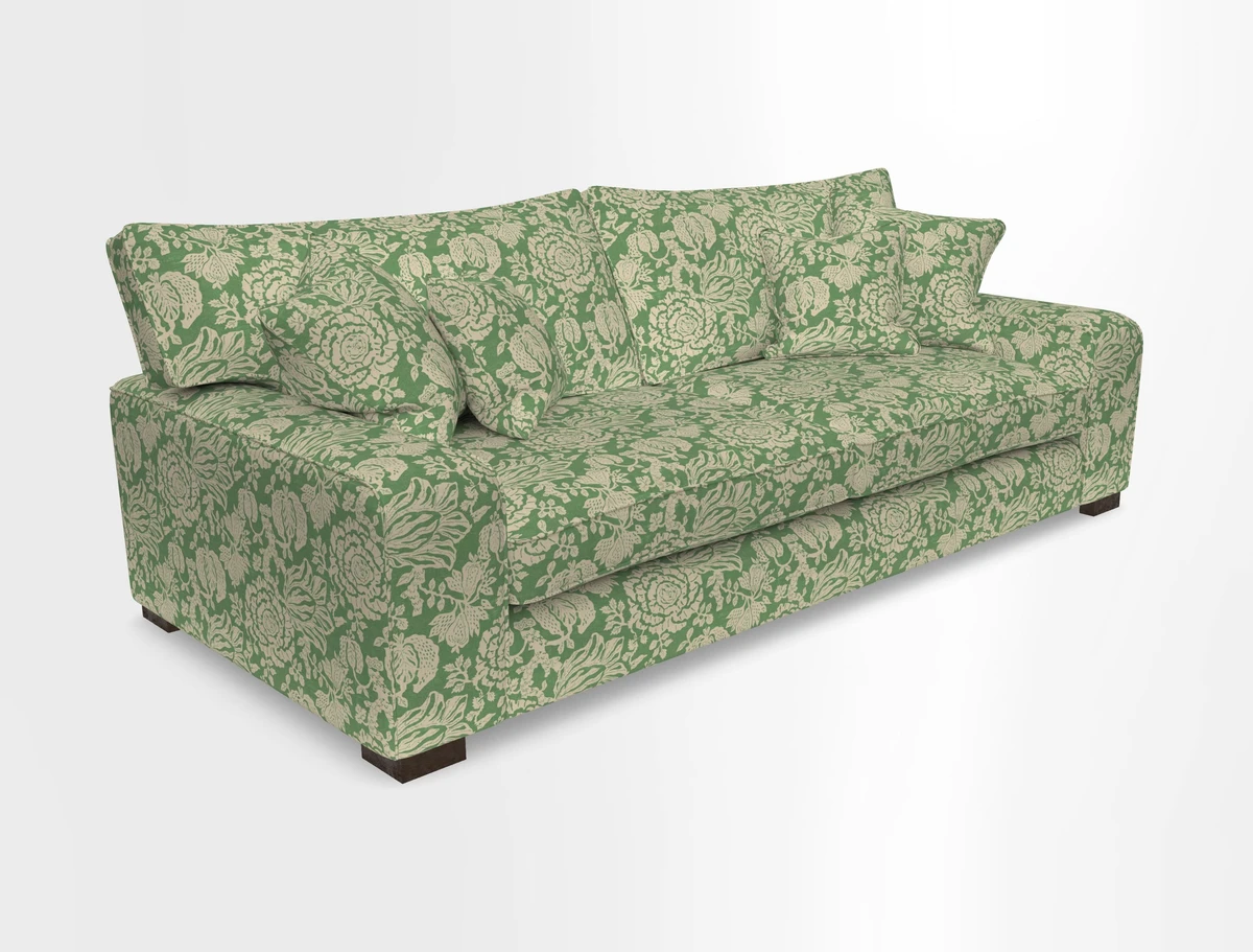 Richmond 3 Seater Sofa in Large Sussex Gingham Large Forest