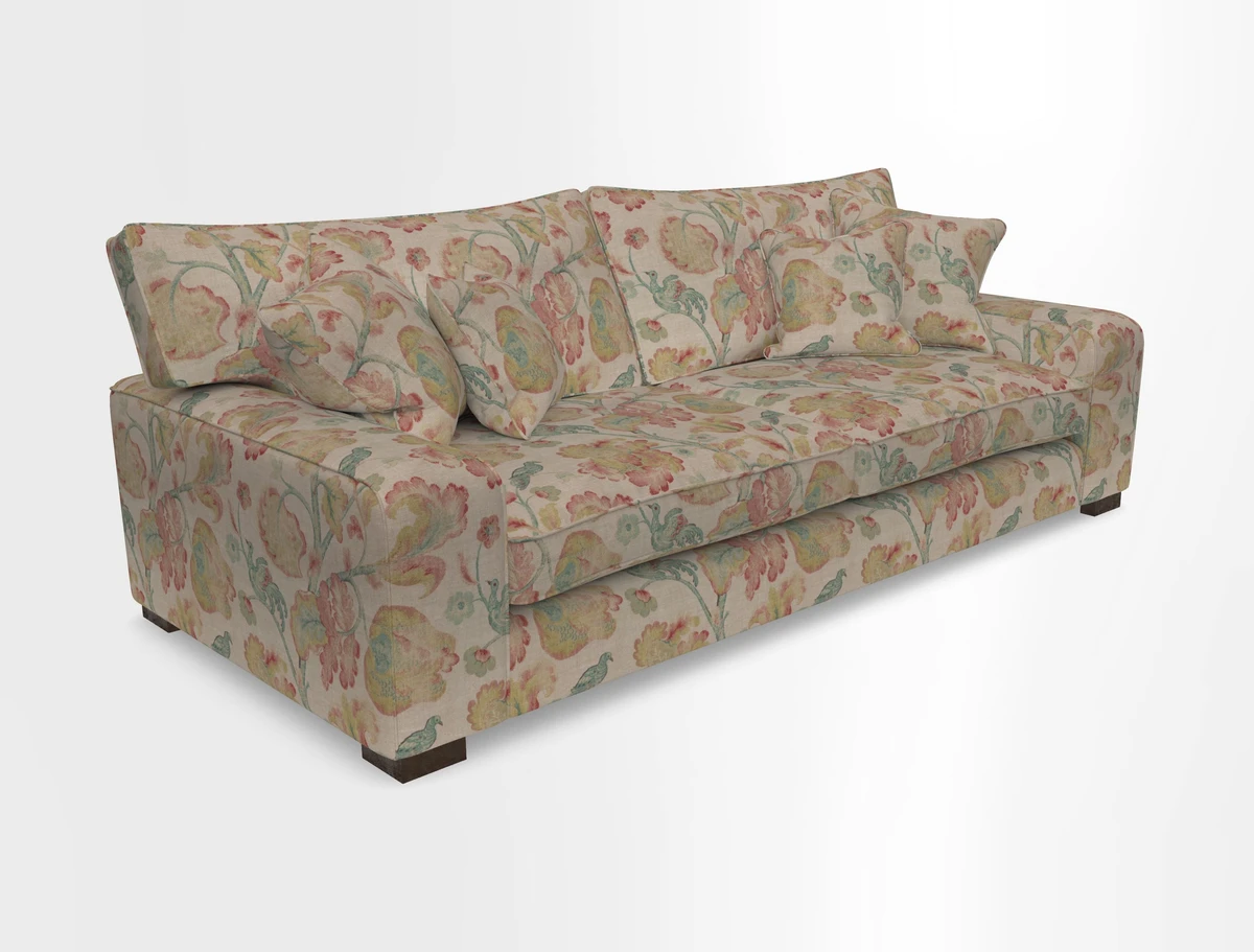 Richmond 3 Seater Sofa in Large Sussex Gingham Large Forest