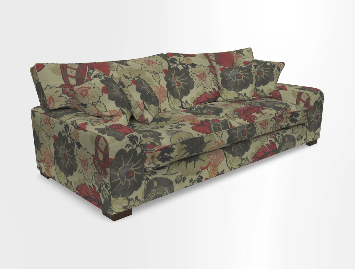 Richmond 3 Seater Sofa in Large Sussex Gingham Large Forest