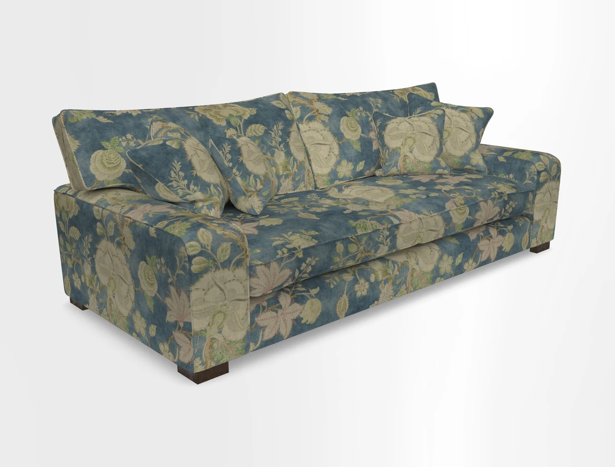 Richmond 3 Seater Sofa in Large Sussex Gingham Large Forest