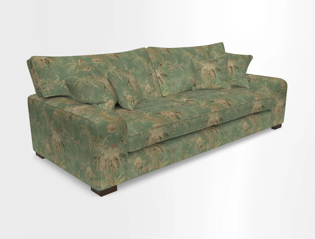 Richmond 3 Seater Sofa in Large Sussex Gingham Large Forest