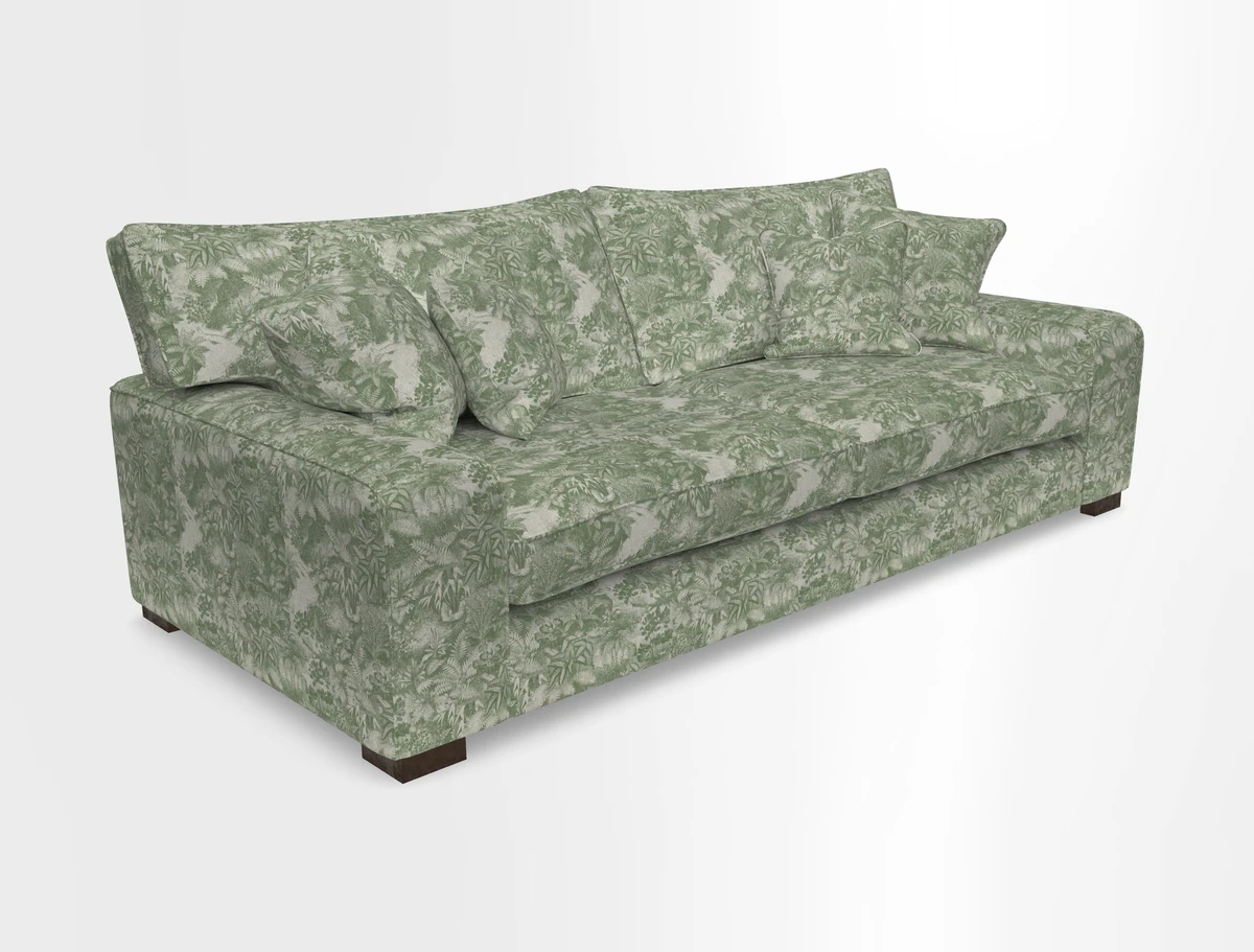 Richmond 3 Seater Sofa in Large Sussex Gingham Large Forest