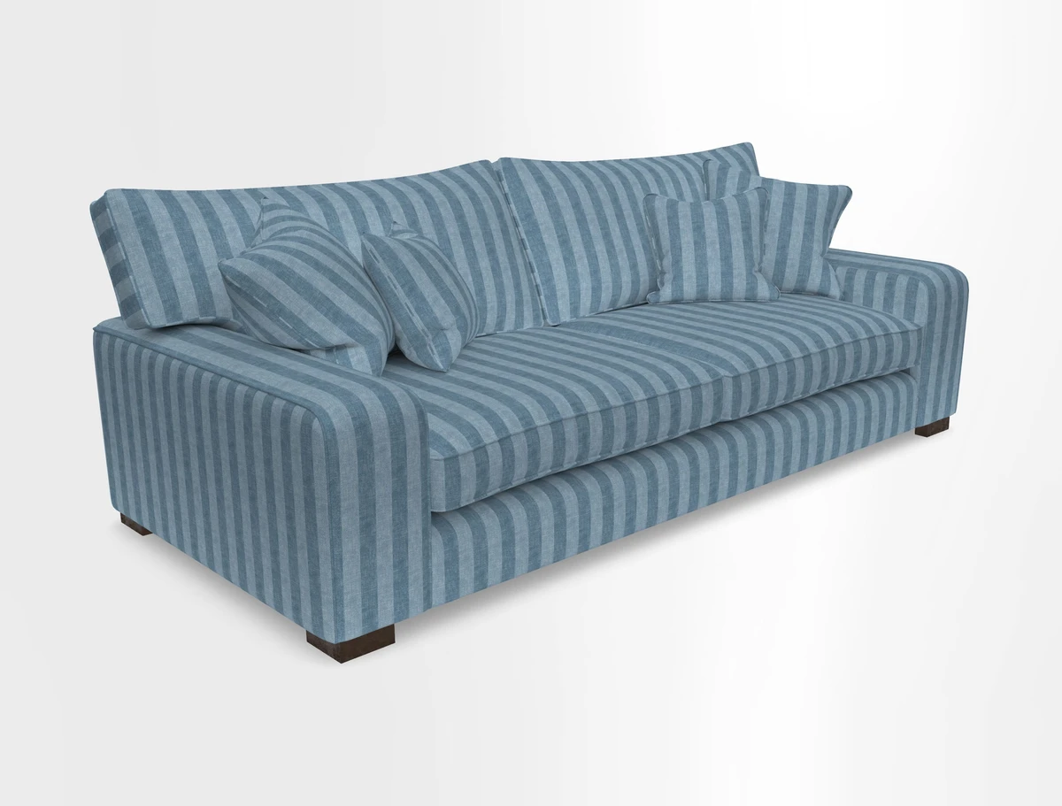 Richmond 3 Seater Sofa in Large Sussex Gingham Large Forest