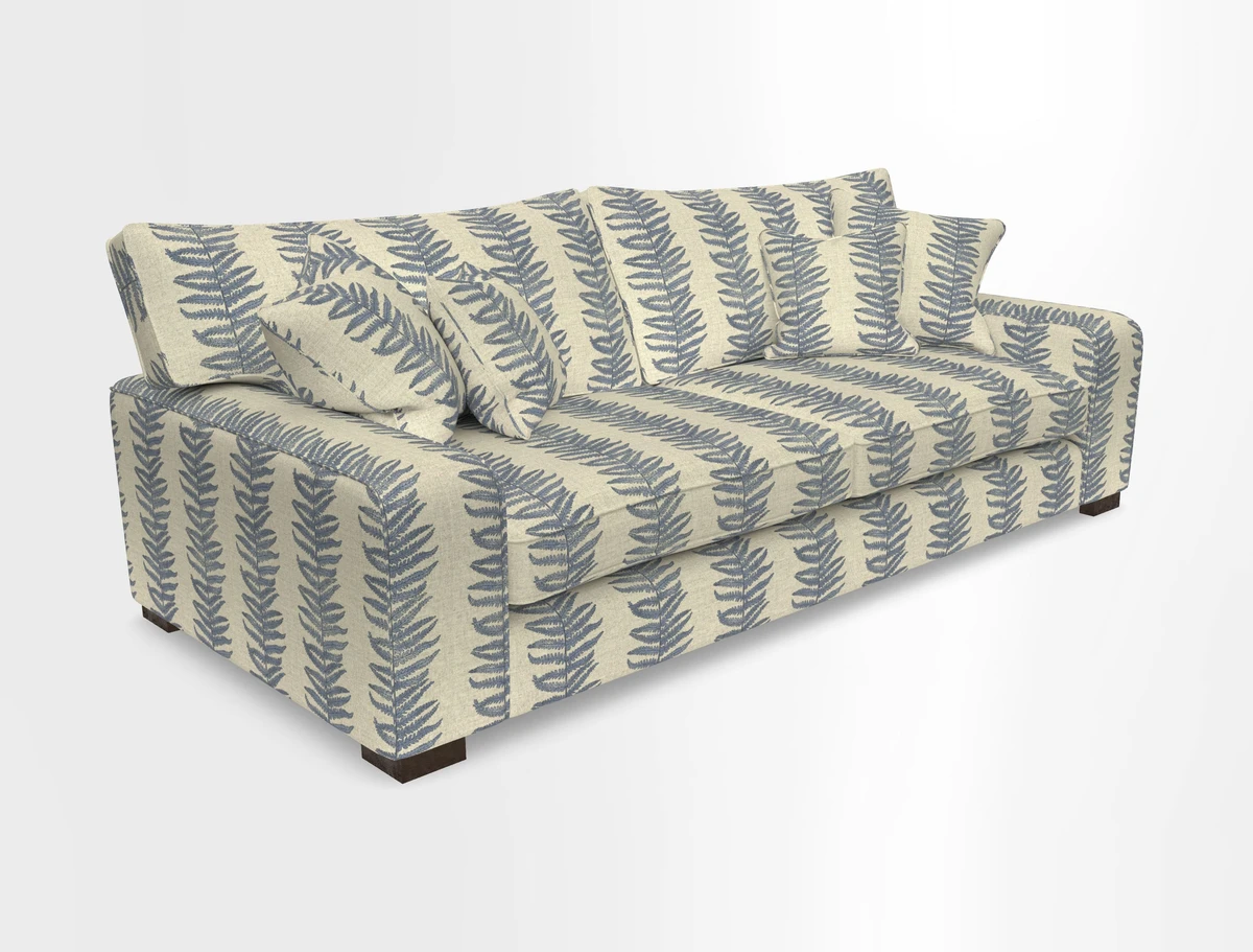 Richmond 3 Seater Sofa in Large Sussex Gingham Large Forest