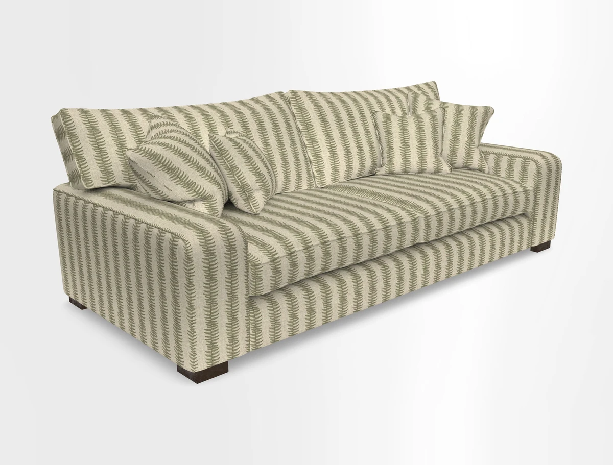 Richmond 3 Seater Sofa in Large Sussex Gingham Large Forest