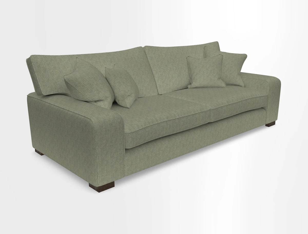 Richmond 3 Seater Sofa in Large Sussex Gingham Large Forest