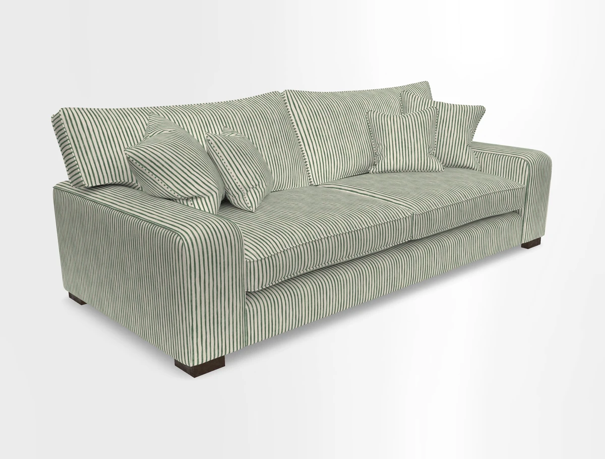 Richmond 3 Seater Sofa in Large Sussex Gingham Large Forest