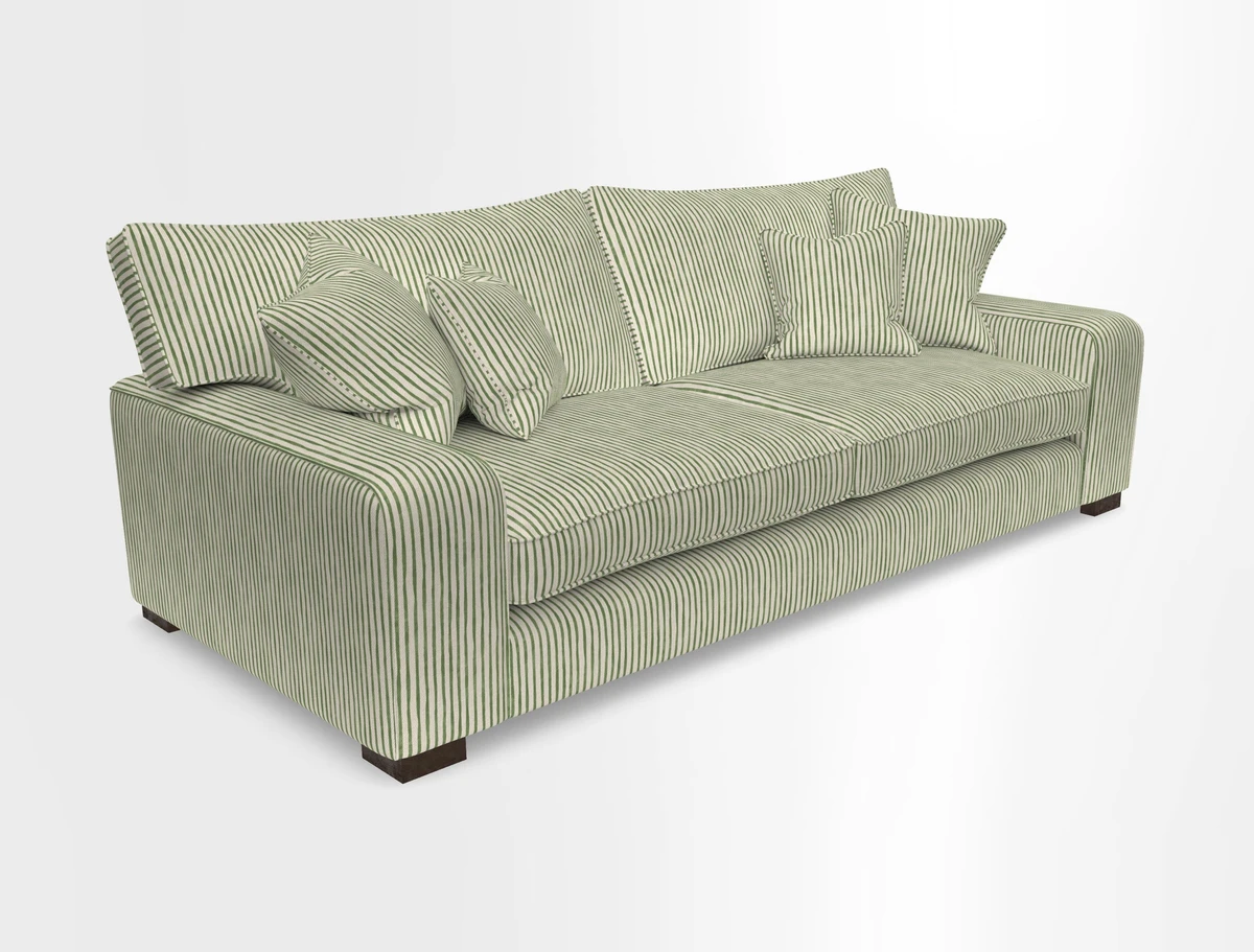 Richmond 3 Seater Sofa in Large Sussex Gingham Large Forest