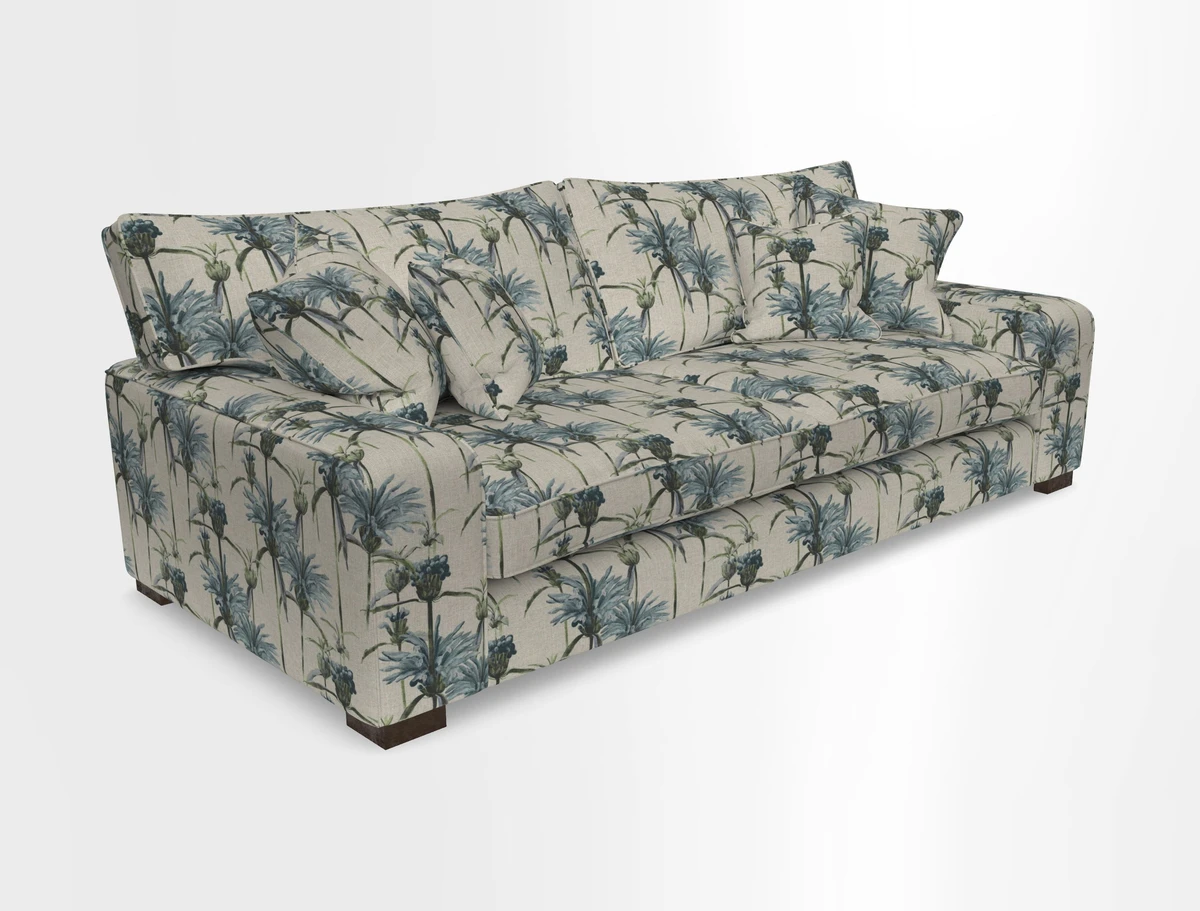Richmond 3 Seater Sofa in Large Sussex Gingham Large Forest