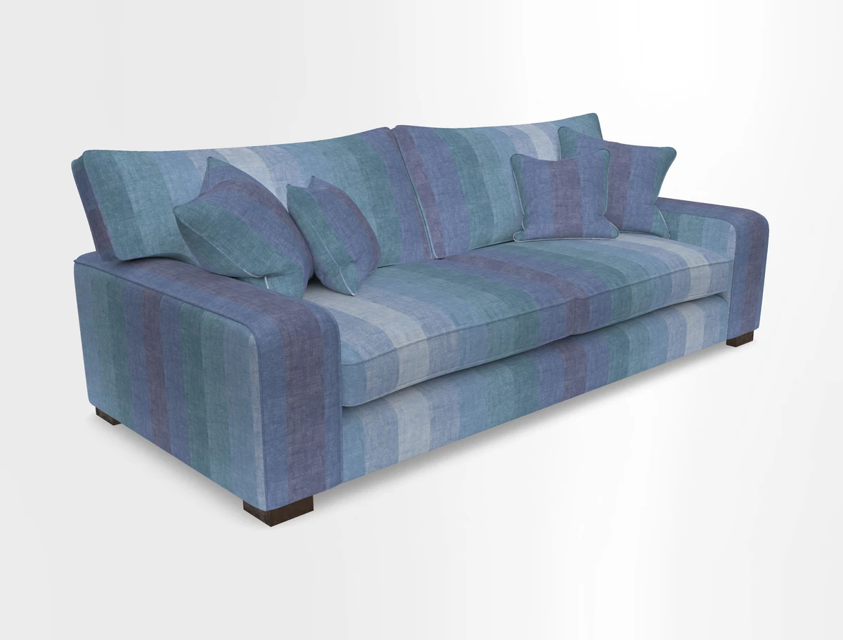 Richmond 3 Seater Sofa in Large Sussex Gingham Large Forest