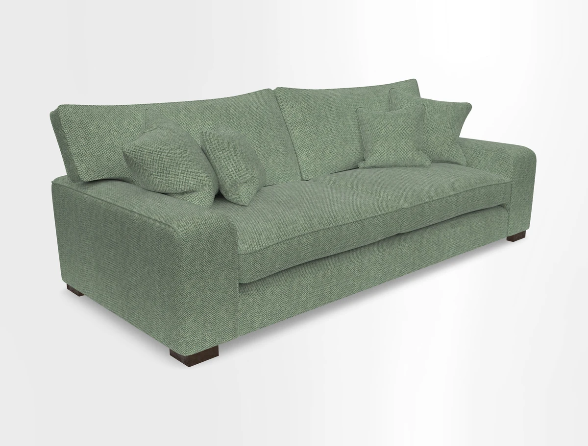 Richmond 3 Seater Sofa in Large Sussex Gingham Large Forest