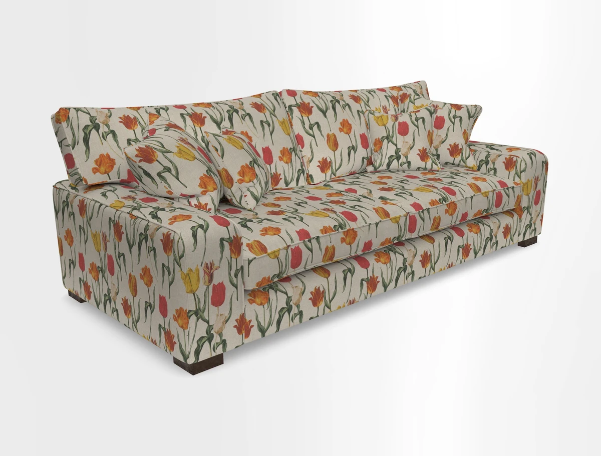 Richmond 3 Seater Sofa in Large Sussex Gingham Large Forest