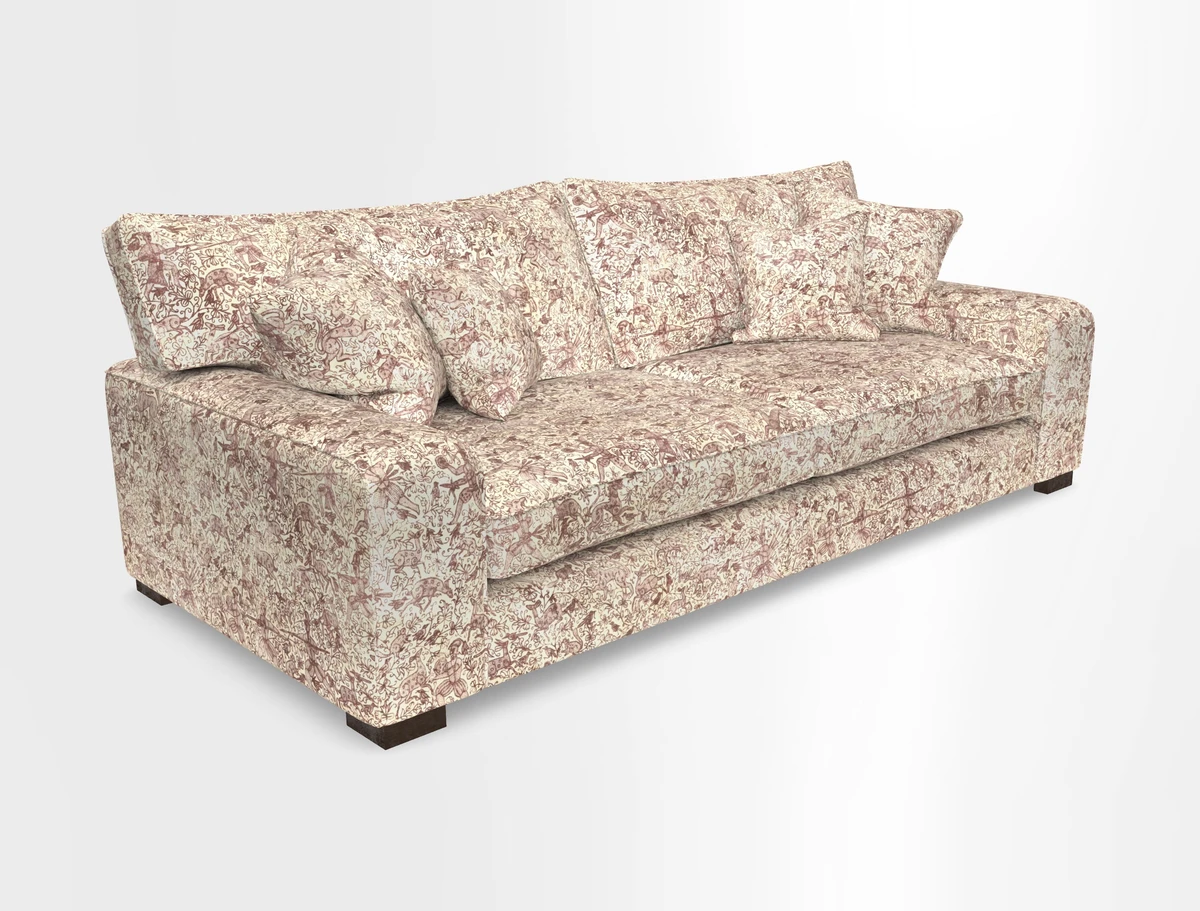 Richmond 3 Seater Sofa in Large Sussex Gingham Large Forest