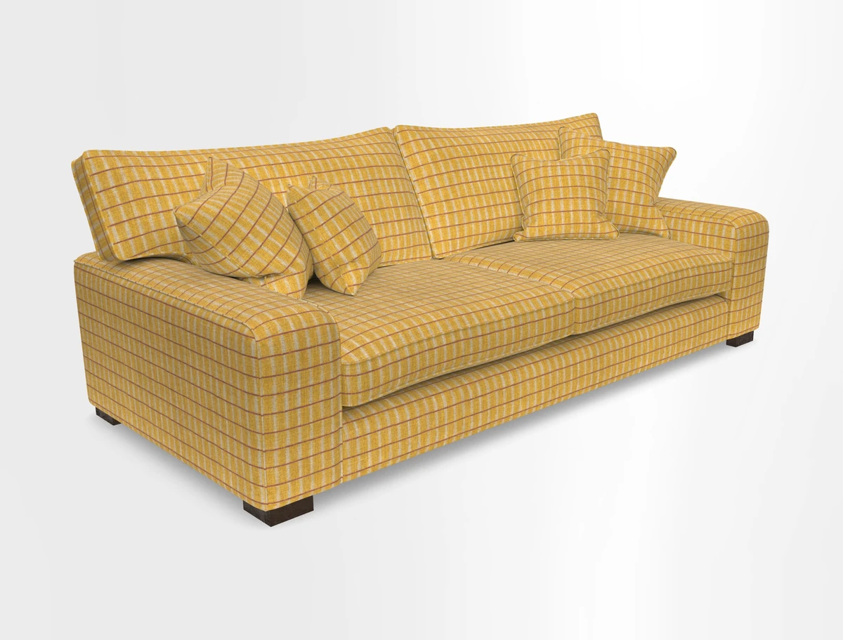 Richmond 3 Seater Sofa in Large Sussex Gingham Large Forest