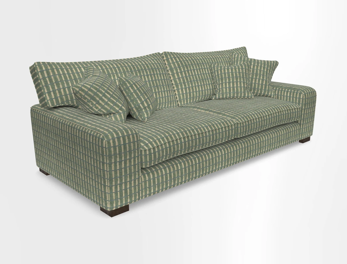 Richmond 3 Seater Sofa in Large Sussex Gingham Large Forest