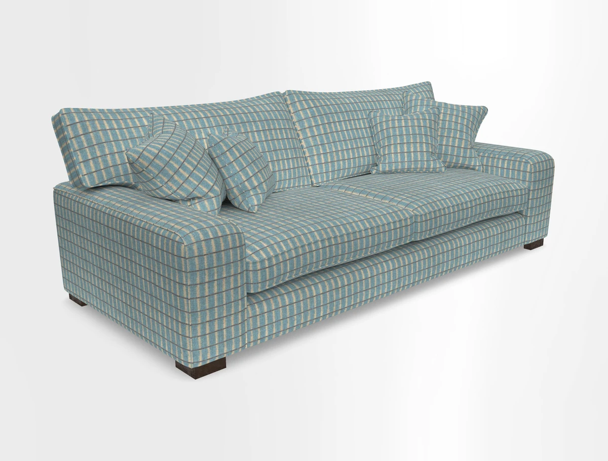 Richmond 3 Seater Sofa in Large Sussex Gingham Large Forest