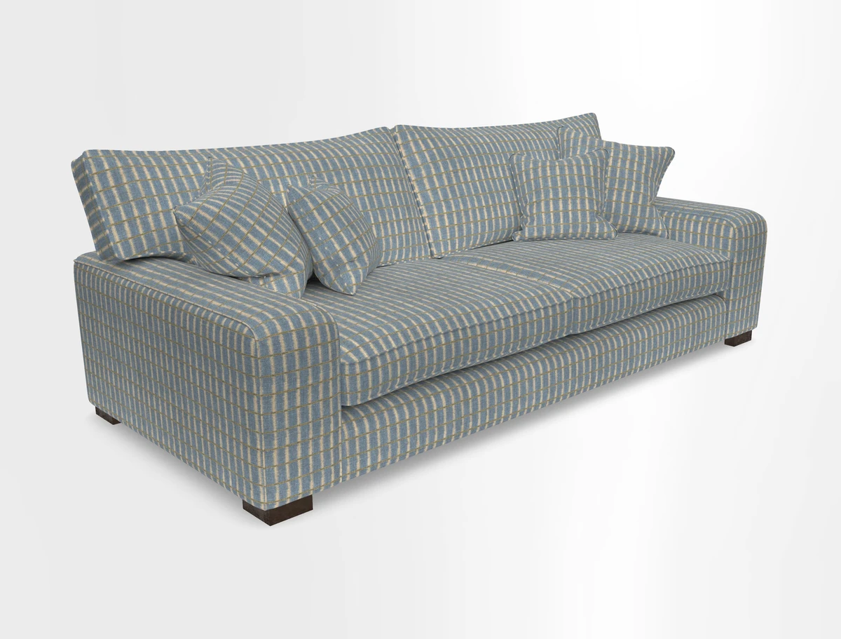 Richmond 3 Seater Sofa in Large Sussex Gingham Large Forest