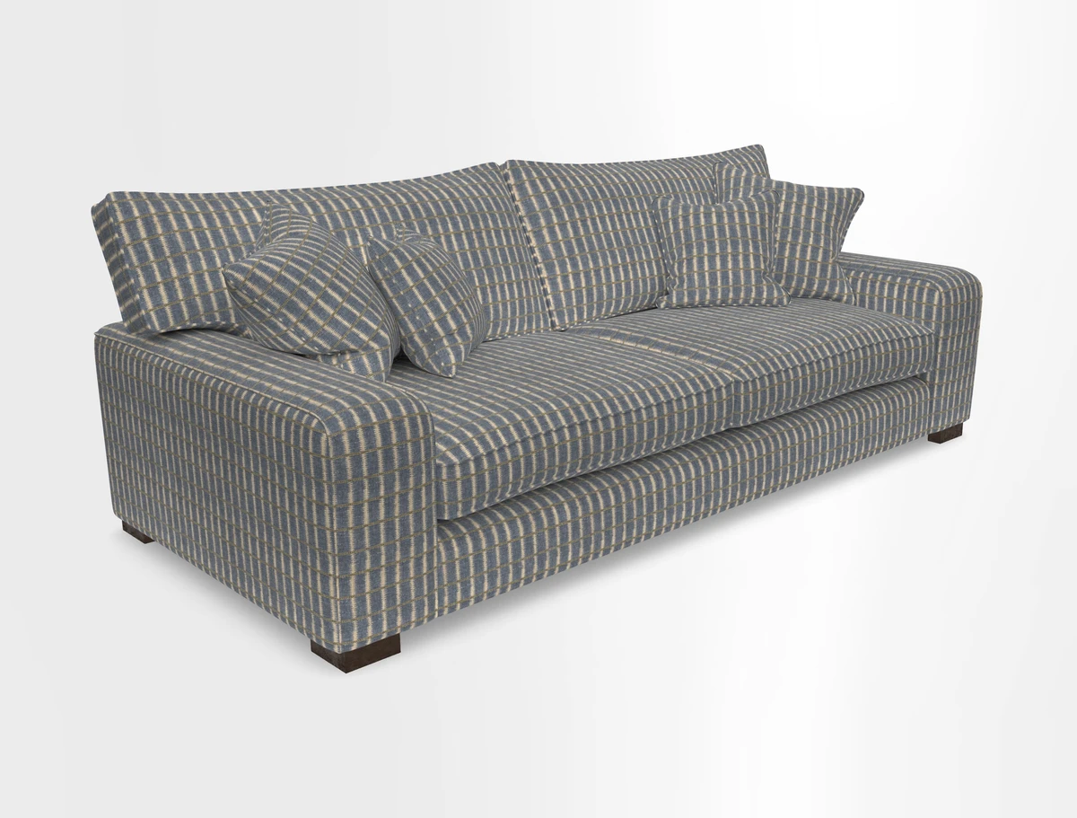 Richmond 3 Seater Sofa in Large Sussex Gingham Large Forest