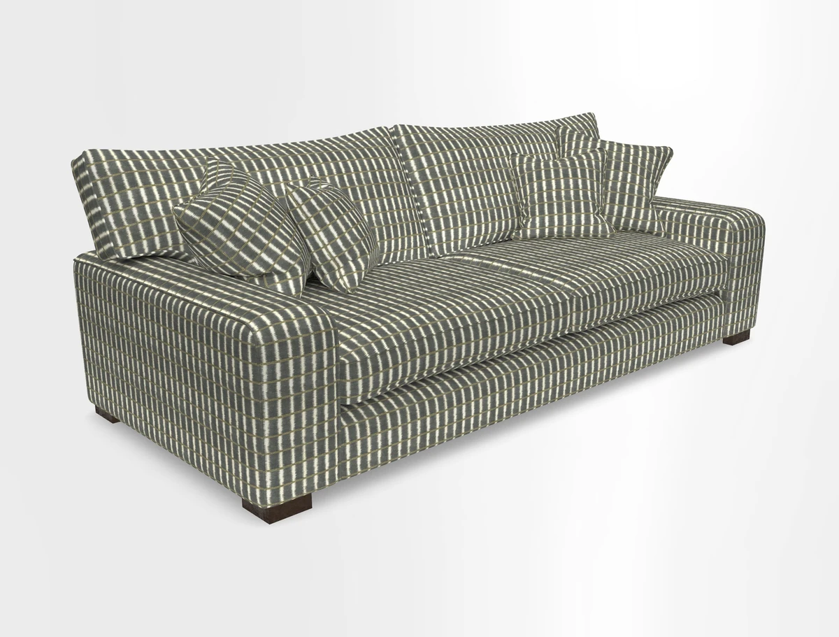 Richmond 3 Seater Sofa in Large Sussex Gingham Large Forest