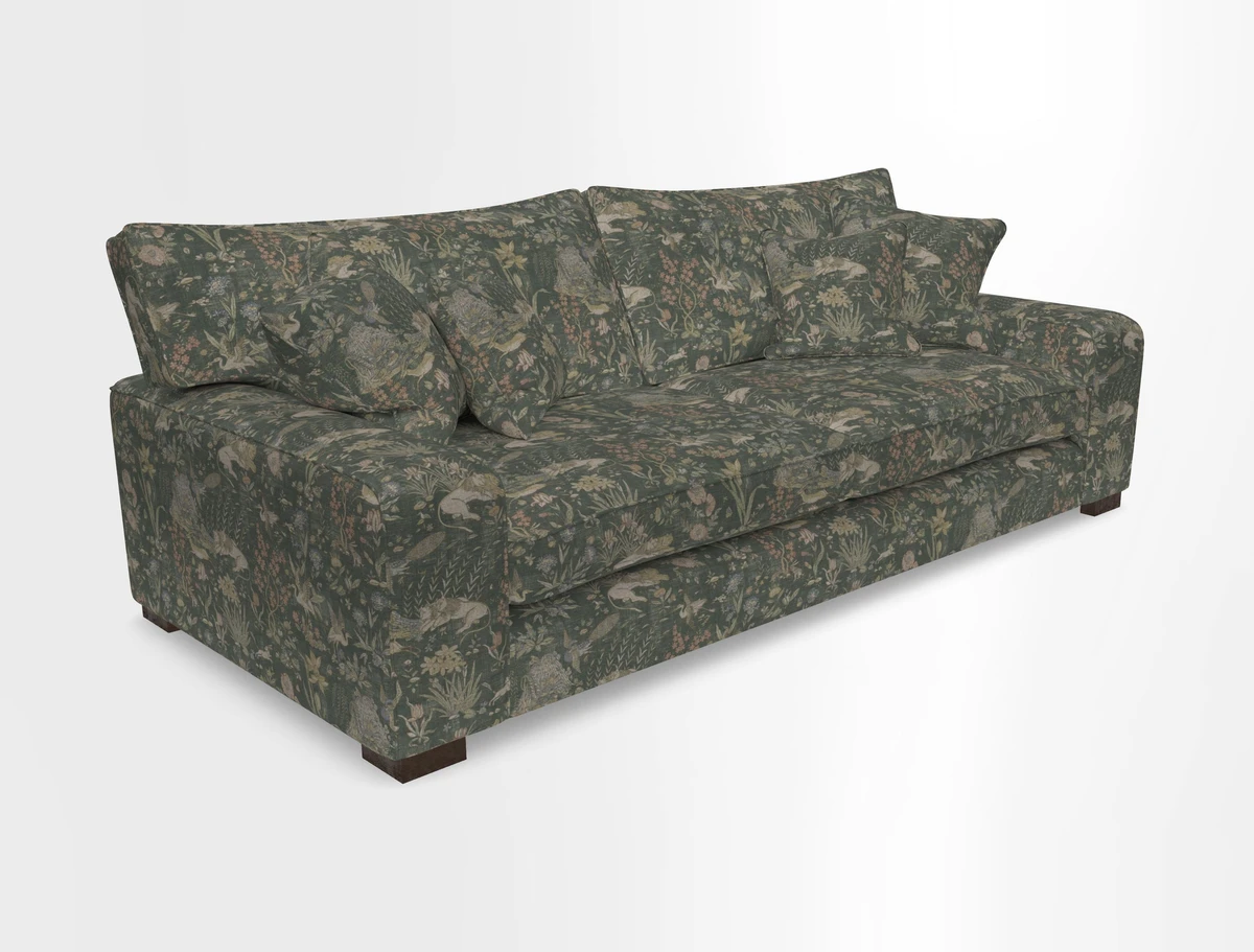 Richmond 3 Seater Sofa in Large Sussex Gingham Large Forest