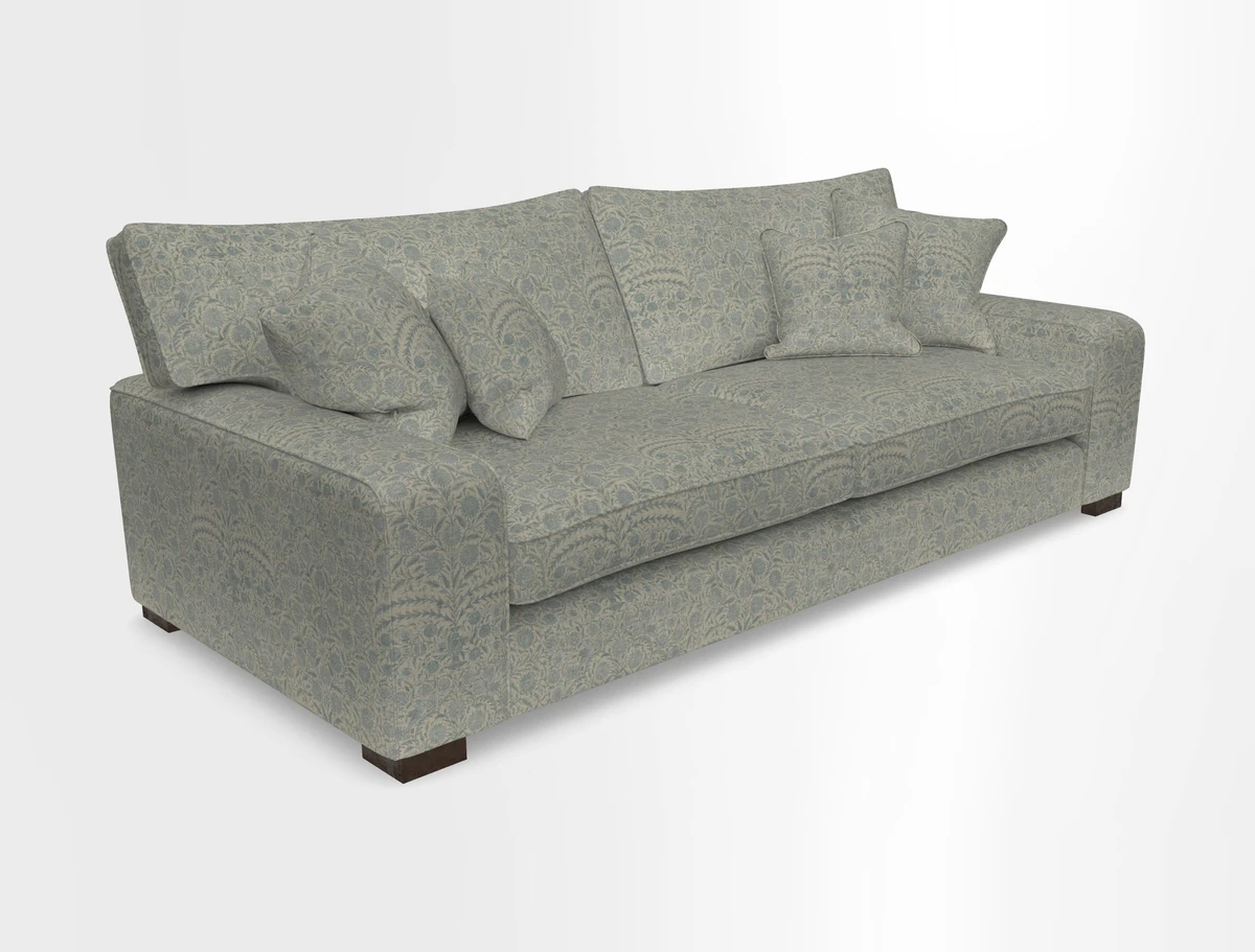 Richmond 3 Seater Sofa in Large Sussex Gingham Large Forest