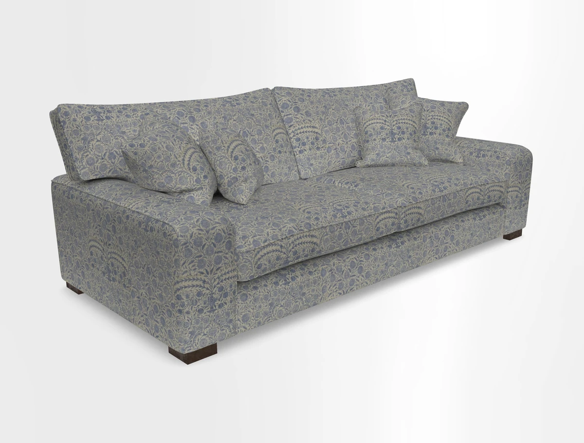 Richmond 3 Seater Sofa in Large Sussex Gingham Large Forest