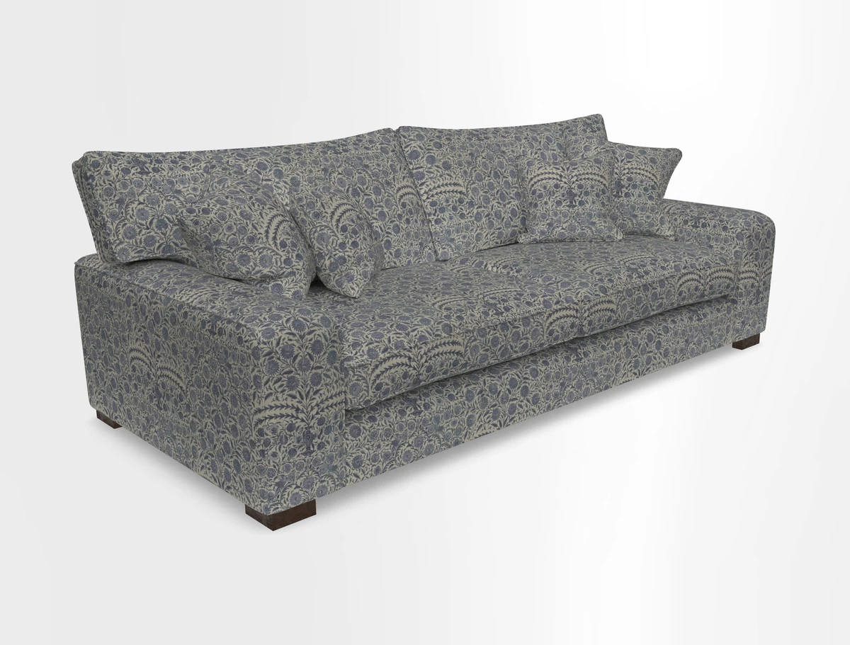 Richmond 3 Seater Sofa in Large Sussex Gingham Large Forest