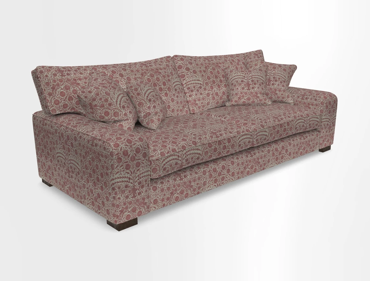 Richmond 3 Seater Sofa in Large Sussex Gingham Large Forest