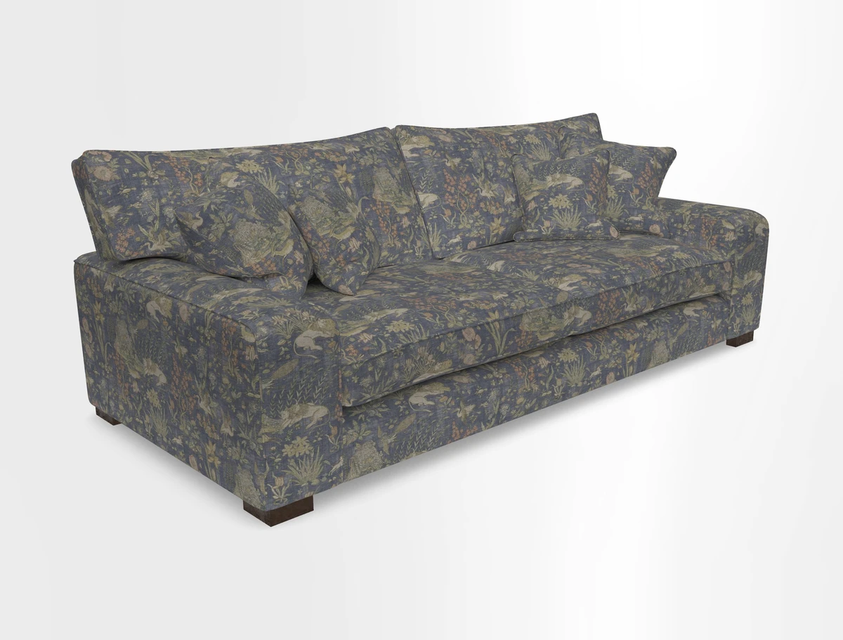 Richmond 3 Seater Sofa in Large Sussex Gingham Large Forest