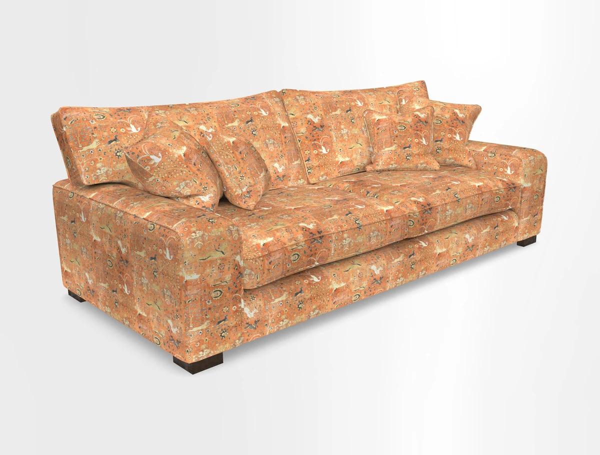 Richmond 3 Seater Sofa in Large Sussex Gingham Large Forest