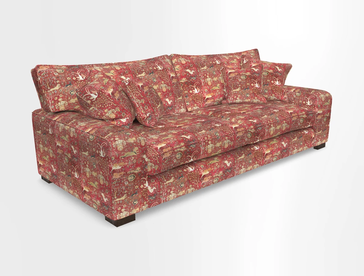 Richmond 3 Seater Sofa in Large Sussex Gingham Large Forest