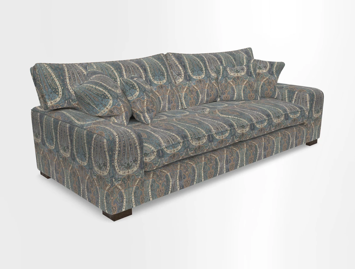 Richmond 3 Seater Sofa in Large Sussex Gingham Large Forest