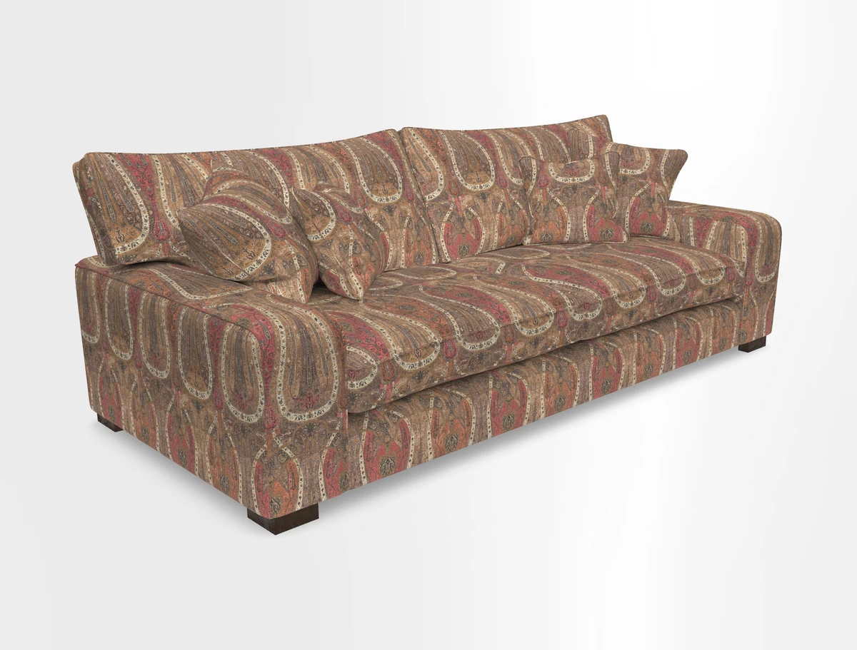 Richmond 3 Seater Sofa in Large Sussex Gingham Large Forest