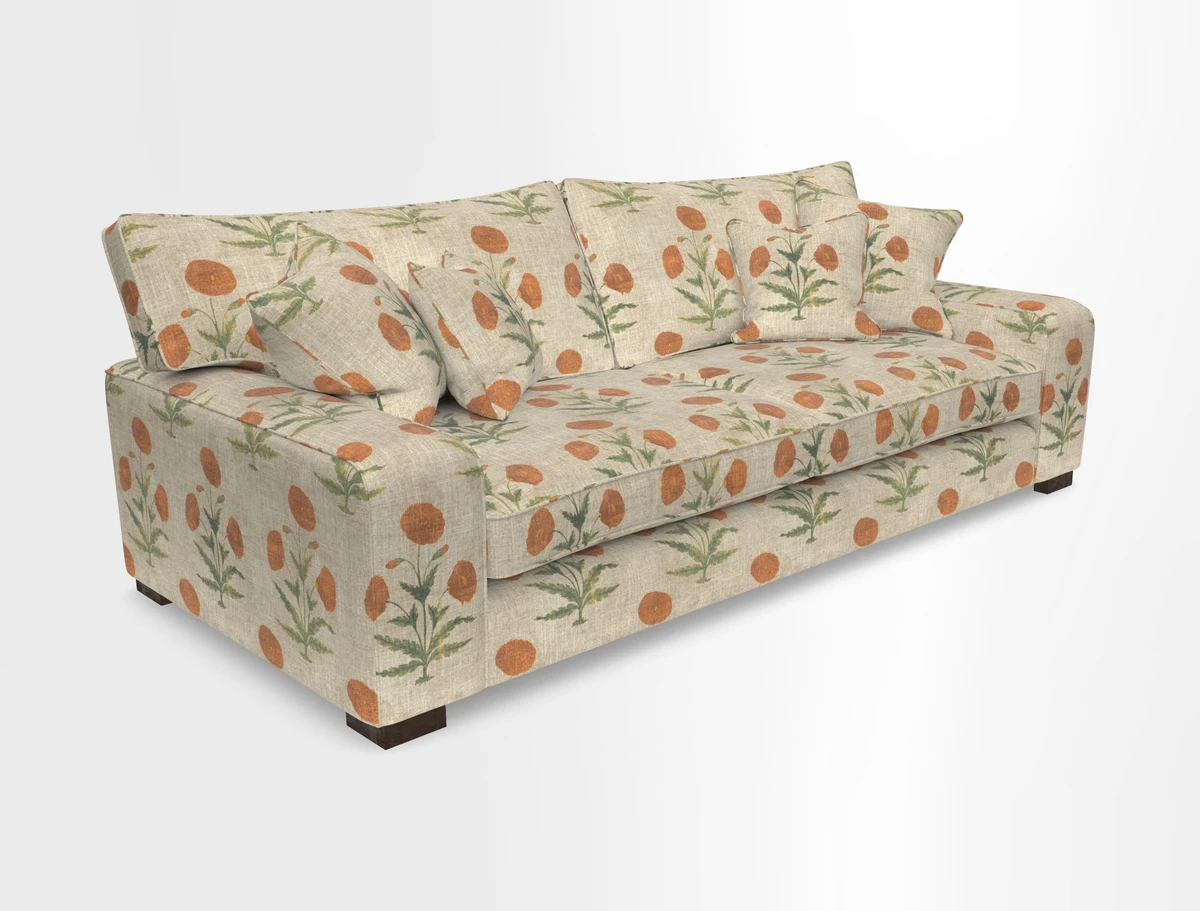 Richmond 3 Seater Sofa in Large Sussex Gingham Large Forest