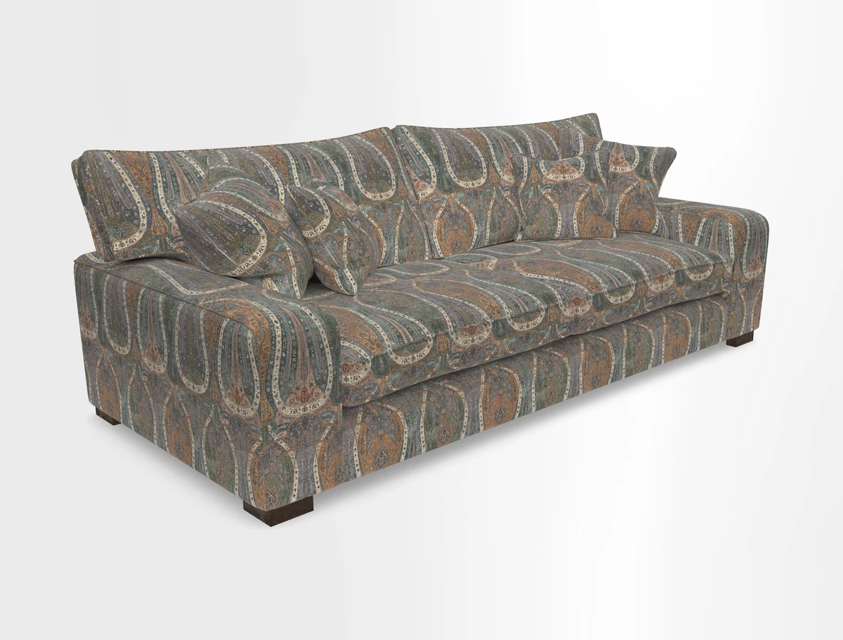 Richmond 3 Seater Sofa in Large Sussex Gingham Large Forest
