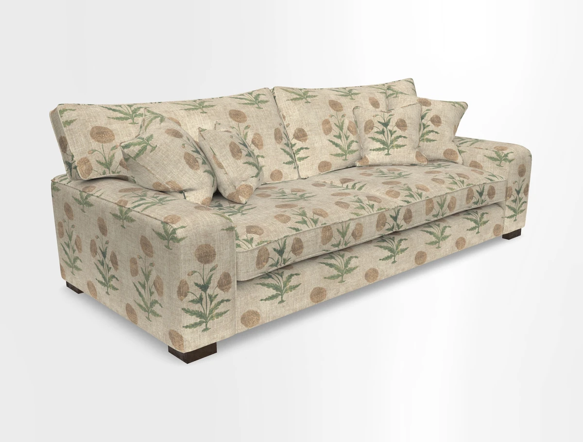 Richmond 3 Seater Sofa in Large Sussex Gingham Large Forest