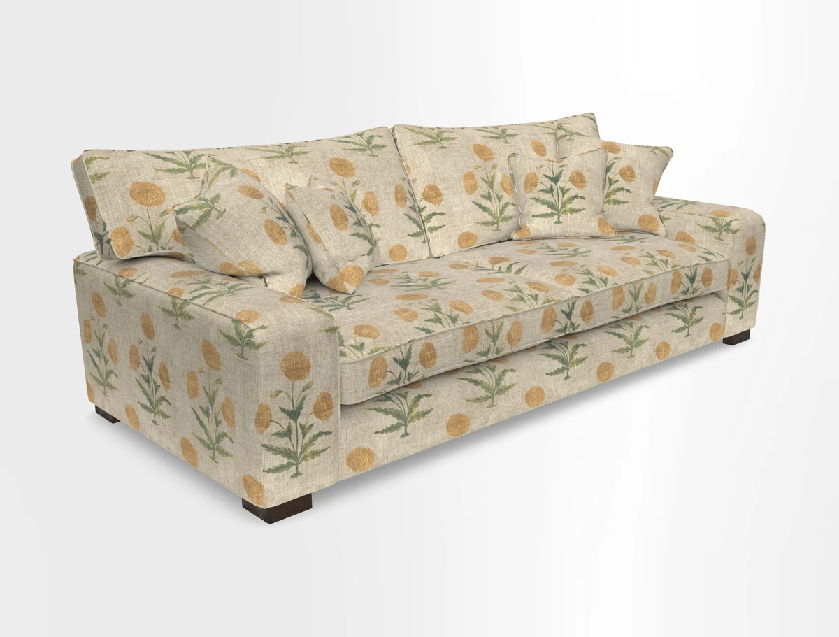 Richmond 3 Seater Sofa in Large Sussex Gingham Large Forest